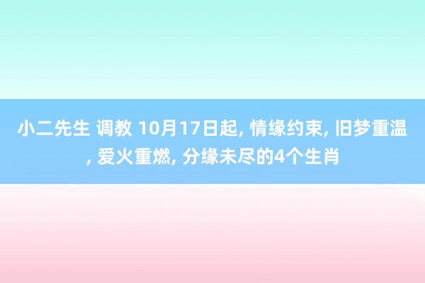 小二先生 调教 10月17日起， 情缘约束， 旧梦重温， 爱火重燃， 分缘未尽的4个生肖