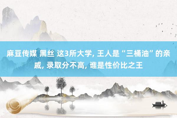 麻豆传媒 黑丝 这3所大学， 王人是“三桶油”的亲戚， 录取分不高， 谁是性价比之王